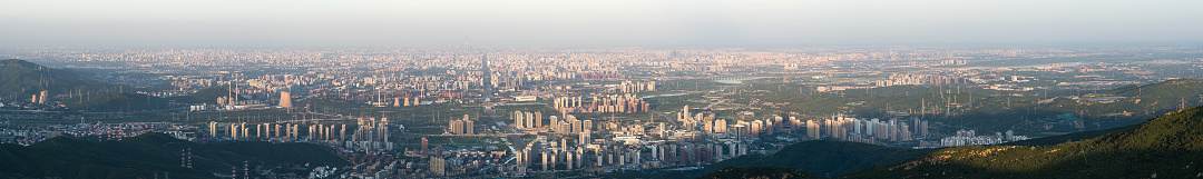 Overlooking the panoramic view of Beijing city