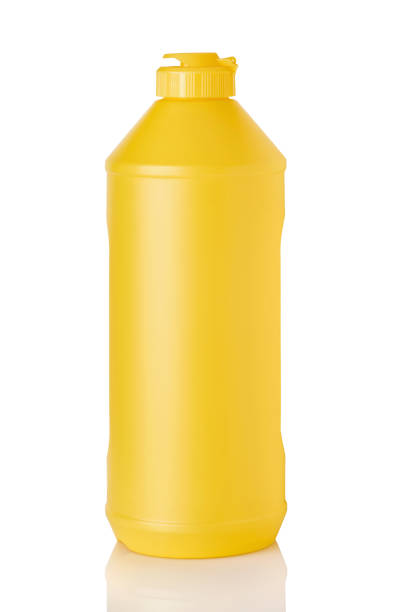 istock Yellow detergent plastic bottle with cleaning liquid isolated on white background 1157284429