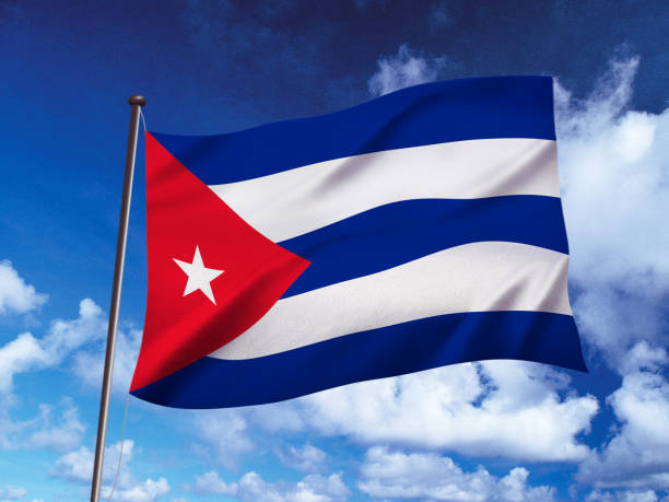 istock cuba flag fluttering in the wind,3D illustration 1157285718