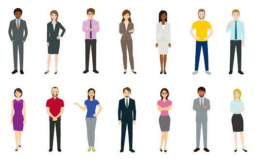 Set of business people.
Created with adobe illustrator.