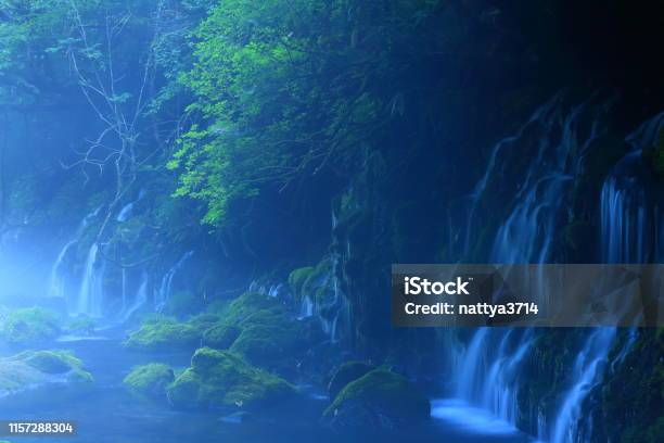 Akita Prefecture Summer Waterfall Stock Photo - Download Image Now - Akita Prefecture, Beauty, Environment