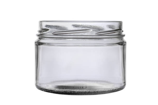 istock empty glass jar, a wide form on a white background 1157290099