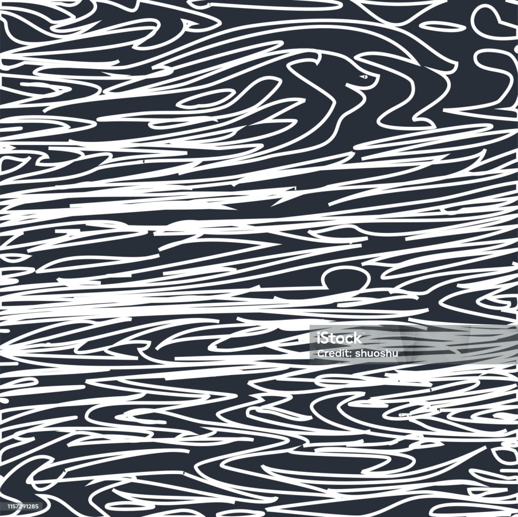 Curve Stripe Doodle Pattern Texture Background Stock Illustration ...