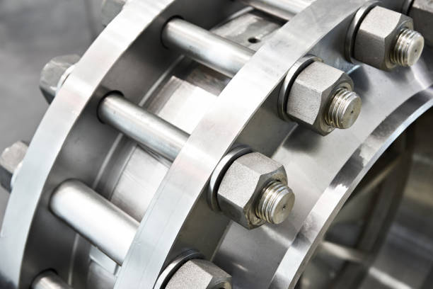 istock Steel detail with bolt and nut 1157291755