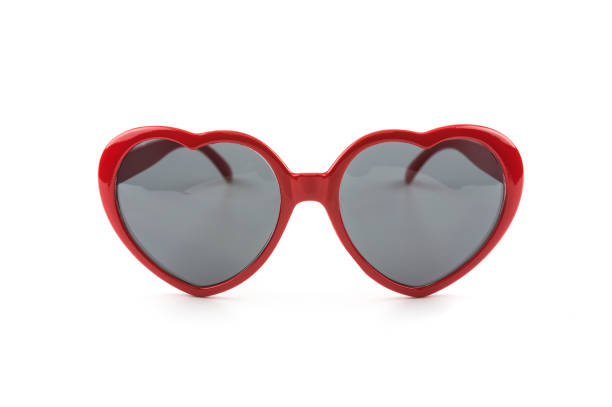 istock Red heart shaped sunglasses 1157293246