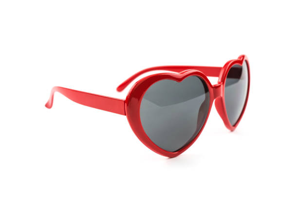 istock Red heart shaped sunglasses 1157294066