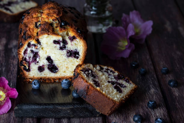 istock Homemade fresh blueberry butter cake with lime 1157296617