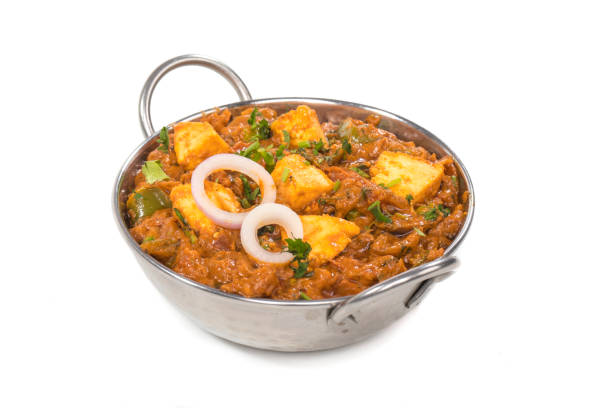 Paneer Curry Indian Lunch paneer curry with naan or chapati 2655 stock pictures, royalty-free photos & images