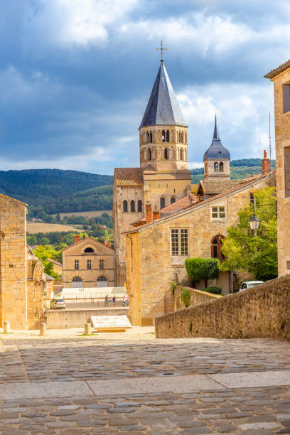 Cluny abbey in France, Burgundy stock photo