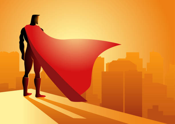 istock Superhero standing on the edge of a building 1157311224