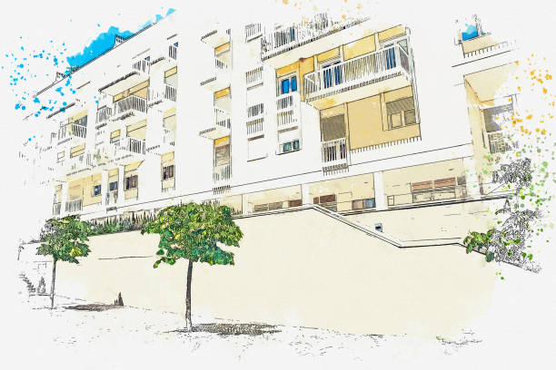istock Illustration of modern house 1157314879