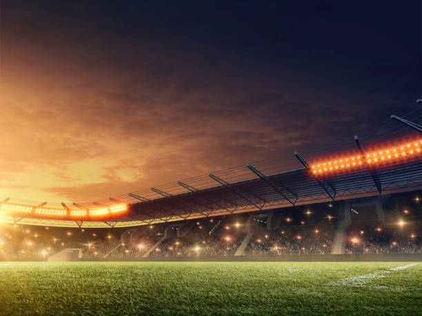 istock soccer stadium with illumination and night sky 1157318024