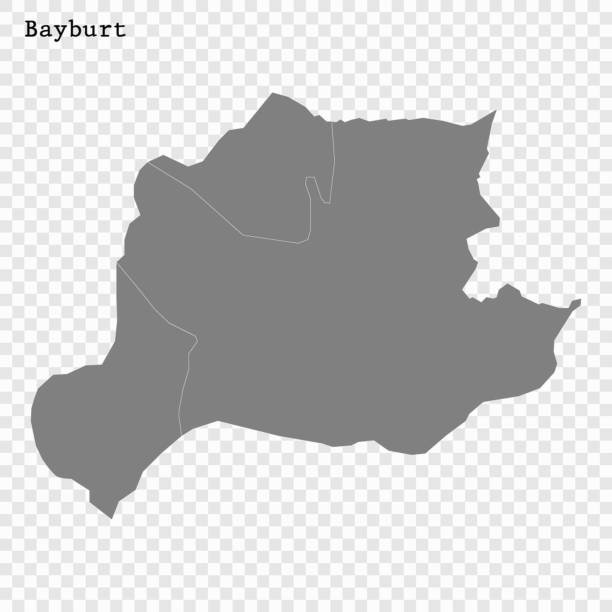 ÐÐ»Ñ ÐÐ½ÑÐµÑÐ½ÐµÑÐ° High Quality map of Bayburt is a province of Turkey, with borders of the Districts bayburt stock illustrations