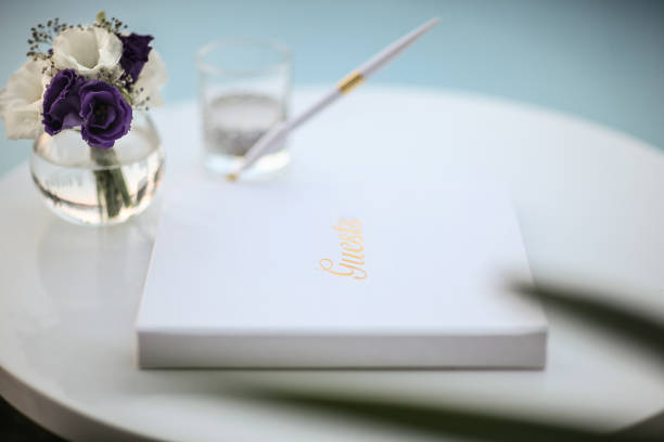 Wedding Guest Book Wedding Guest Book guest book photos stock pictures, royalty-free photos & images
