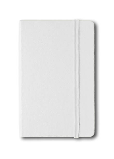 Blank closed notebook isolated on white Blank closed notebook mockup isolated on white moleskin stock pictures, royalty-free photos & images