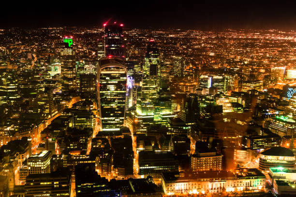 istock Modern London Cityscape Illuminated at Night 1157326441