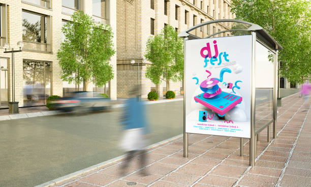 istock billboard music fest advertising at bus stop 1157329555