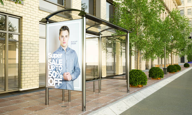 istock clothing store advertisement billboard mockup on bus stop 1157329556