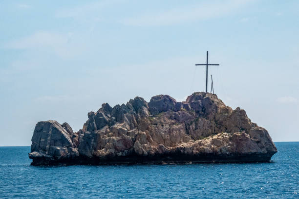 istock Beautiful coastline with mountains and rocks in Greece 1157331445