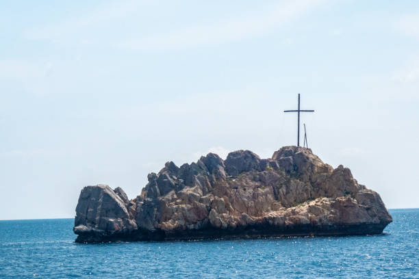 istock Beautiful coastline with mountains and rocks in Greece 1157331448