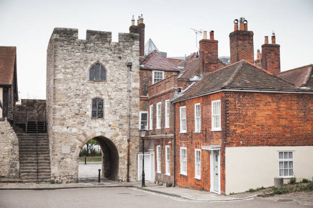 istock Southampton street view with old tower 1157335549
