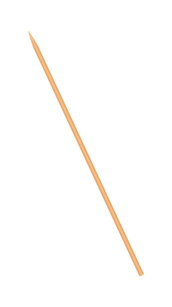 istock skewers wooden bamboo pointed tip stick thin isolated on white background, wood skewers used to hold pieces foods, tipped chopsticks for skewer barbecue, skewer sticks for BBQ vegetable and fruits 1157340523