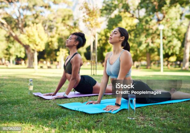 Ooo I Can Definitely Feel That Stock Photo - Download Image Now - Yoga, Outdoors, Natural Parkland