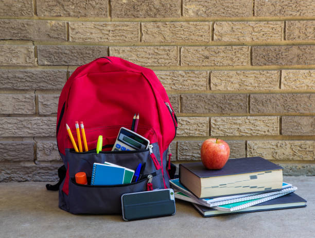 istock Book Bag With School Supplies 1157345189