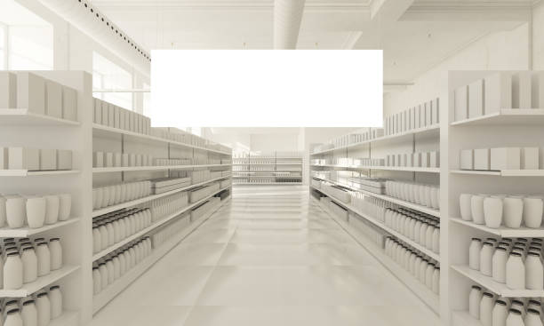 istock hanging poster on supermarket 1157345698