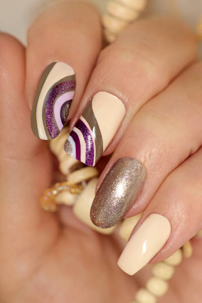 istock Manicure on a different form of nails with a brilliant varnish on a background 1157350376