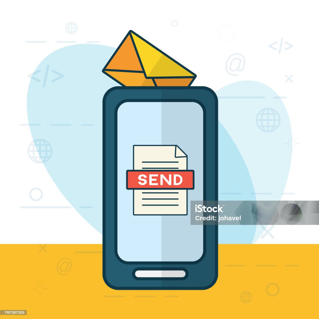Send Email Related Stock Illustration - Download Image Now - Advice ...