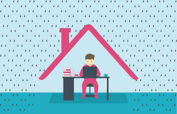 illustrazioni stock, clip art, cartoni animati e icone di tendenza di protezione - insurance rain insurance agent umbrella