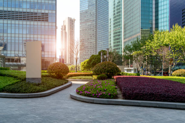 istock Concept of urban construction office in construction business district 1157357432