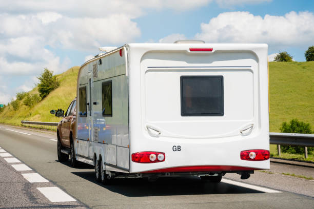 istock departure or return of holidays with the caravan 1157360013