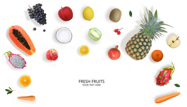 istock Creative layout made of fruits 1157360247