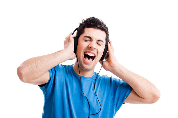 istock Young man listen music 115736066