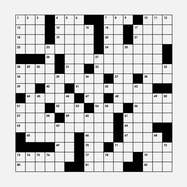 Vector Crossword Puzzle Vector crossword puzzle directly above crossword stock illustrations