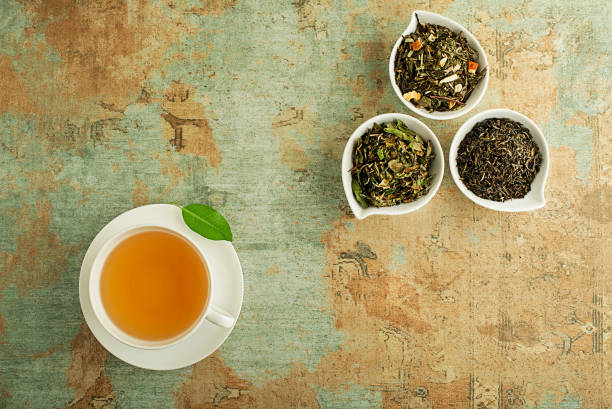 istock Cup of tea with dry tea collection 1157375773