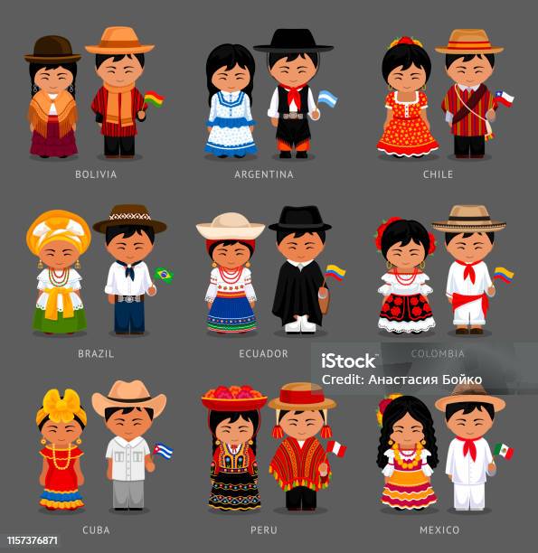 Ilustración de Latinoamericanos Vestidos De Nacionalidad y más Vectores Libres de Derechos de Cultura indígena - Cultura indígena, Niño, De origen español o portugués - iStock Ilustración de Latinoamericanos Vestidos De Nacionalidad y más Vectores Libres de Derechos de Cultura indígena - Cultura indígena, Niño, De origen español o portugués - iStock