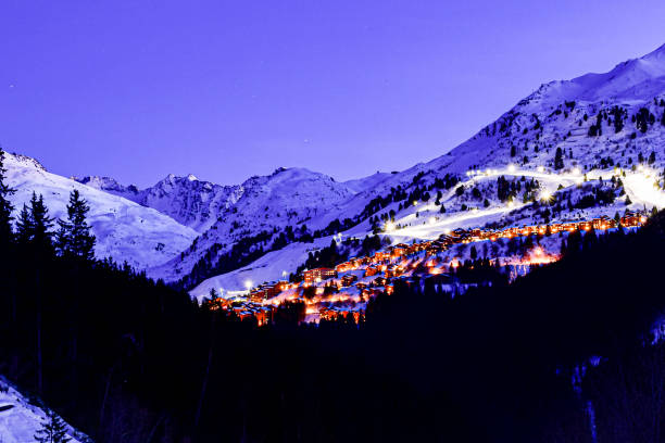 istock Alpine Village at night 1157378160