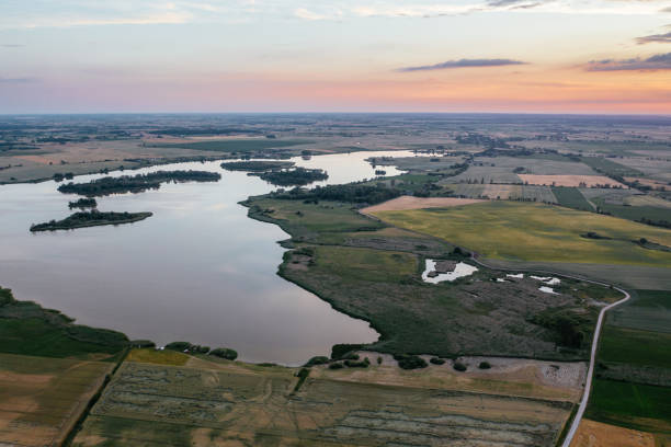 istock Late evening sunset over the lake. 1157381545