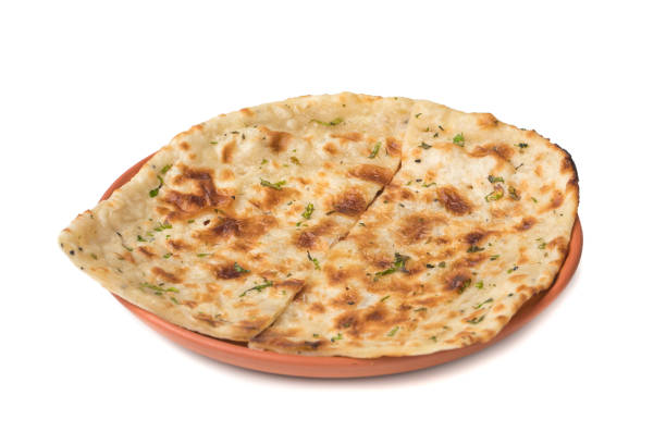 Indian naan bread stock photo