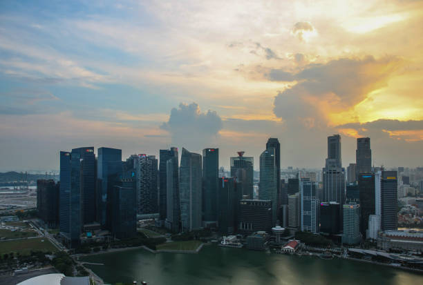 Aerial view of Singapore