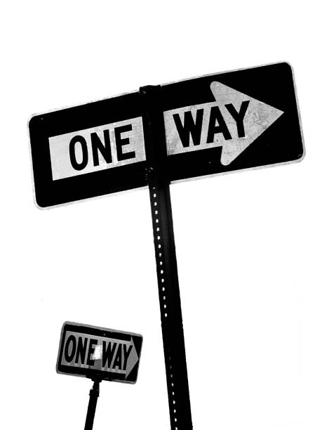 istock Grungy One Way Signs on White background 1157382304