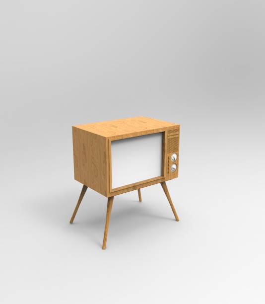 istock Old Vintage Wood TV 3D Rendering 1157384291