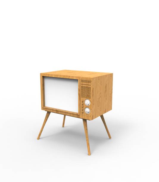 istock Old Vintage Wood TV 3D Rendering 1157384451