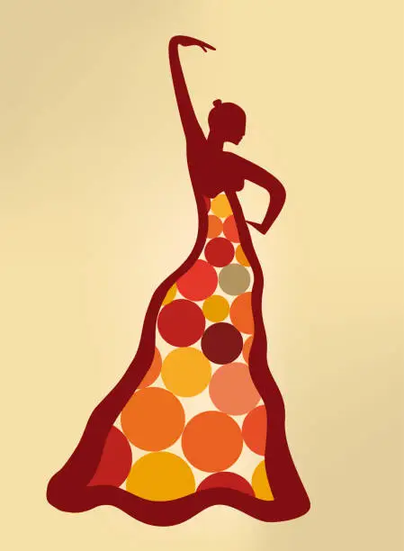 Vector illustration of Flamenco_dancer