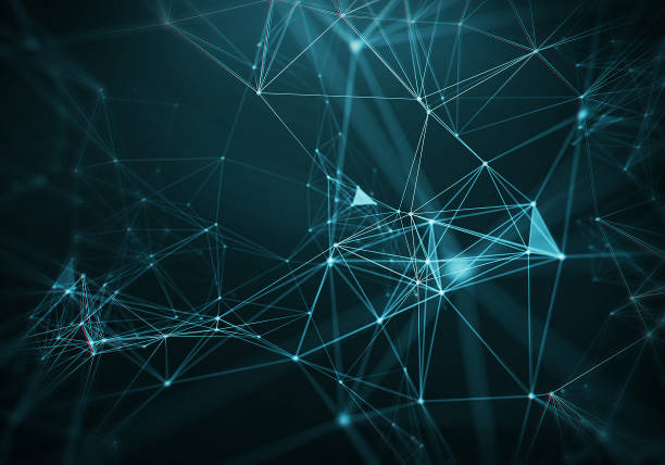 istock Abstract Blue Geometrical Background ..Futuristic technology style. Neon Sign .   HUD Element . Elegant   . Big data visualization . 1157387868