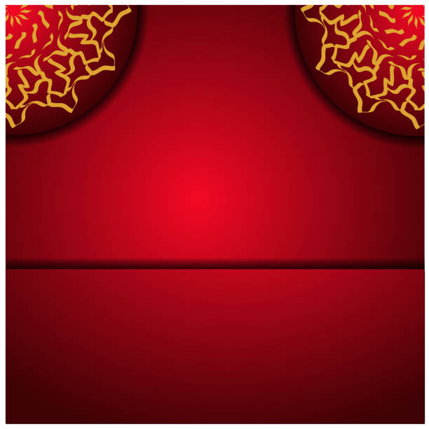 istock red vector of simple abstract mandala background template with modern design, elegant and beauty with gradient colors, eps 10 1157387902