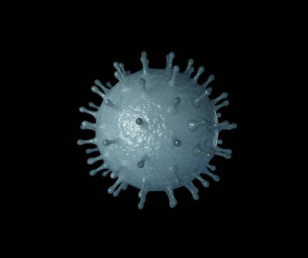 istock Cloud of micro organism made in 3d software isolated on black 1157388020